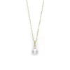 Mikimoto AA Akoya Cultured Pearl & Diamond Necklace 18K, 6mm Outlet