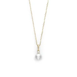 Mikimoto AA Akoya Cultured Pearl & Diamond Necklace 18K, 6mm Outlet