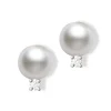 Mikimoto A+ Akoya Cultured Pearl & Diamond Stud Earrings 18K, 6mm