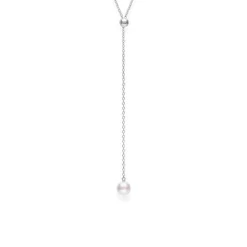Mikimoto A+ Akoya Cultured Pearl Lariat Necklace 18K New