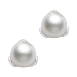 Mikimoto Akoya Cultured Pearl & Diamond Earrings, 8mm, 18K Online