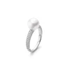 Mikimoto Akoya Cultured Pearl Ring 8.5mm in 18K White Gold with Diamond Hot