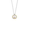 Mikimoto Akoya Cultured Pearl Circle Pendant, 18K Two Tone Outlet