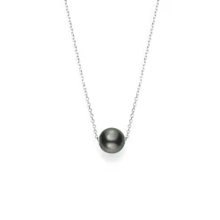 Mikimoto Black South Sea Cultured Pearl Necklace 18K