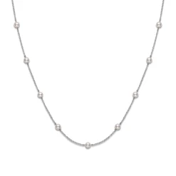 Mikimoto 18 Inch Akoya Cultured Pearl Necklace in 18K White Gold Online