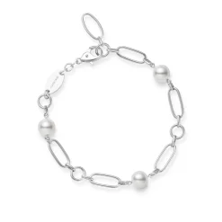 Mikimoto M Code Akoya Cultured Pearl Bracelet in 18K White Gold Clearance