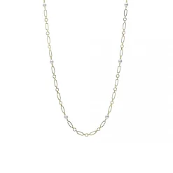 Mikimoto Paperclip Chain Akoya Cultured Pearl Necklace 18K, 24" Hot