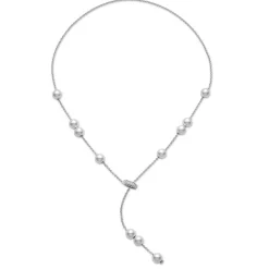 Mikimoto Pearls in Motion Akoya Cultured Pearl & Diamond Necklace 18K Best