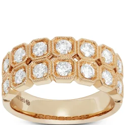 Milgrain Boxset Diamond Ring, 14K Yellow Gold Outlet