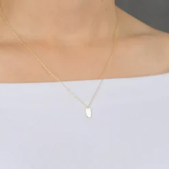 Mini Dog Tag Pendant, 14K Yellow Gold Sale