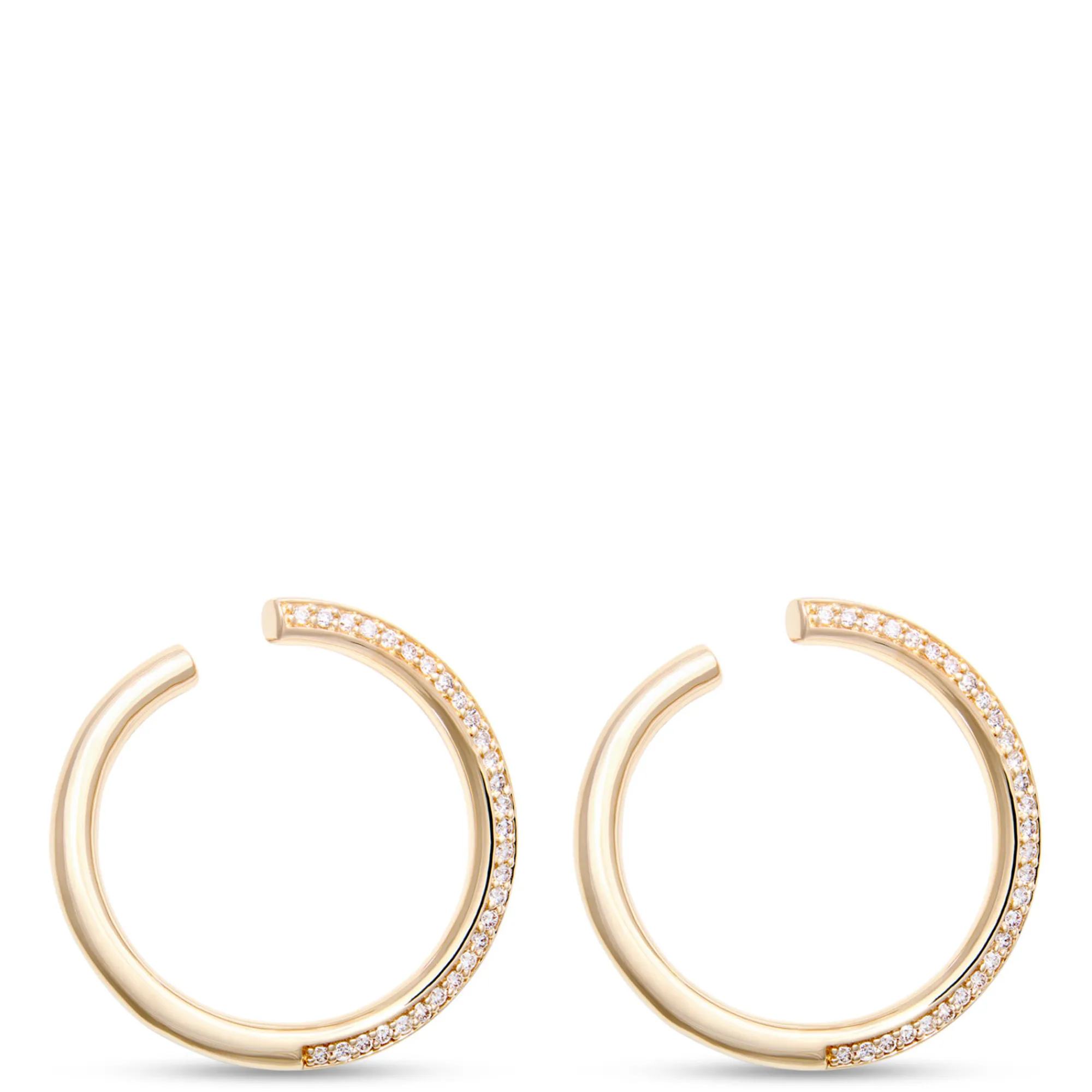 24MM Classic Diamond Hoop Earrings, ⅓ Total Carat Weight, 14K Yellow Gold Discount