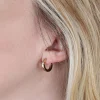 14MM Diamond Huggie Hoop Earrings 14K Online