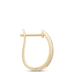 17.5MM Hinged Hoop Diamond Earrings, 14K Yellow Gold Clearance