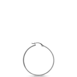 30MM Hinged Hoop Earrings, 14K White Gold Discount