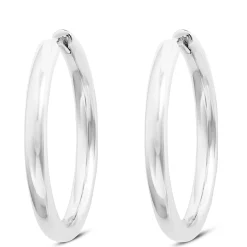 25MM Hoop Earrings in Sterling Silver Best
