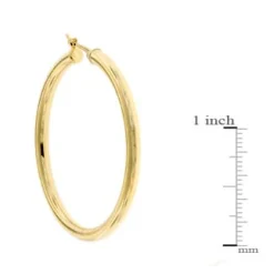 40MM Hoop Earrings 14K Outlet