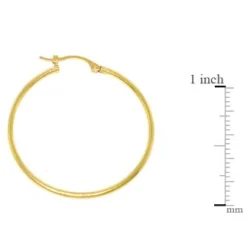 30MM Hoop Earrings, 14K Yellow Gold Outlet