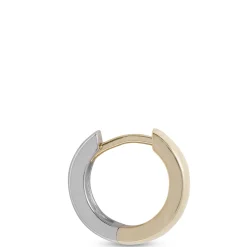 12MM Mixed Metal Hinge Hoop Earrings, 14k Mixed Gold Outlet