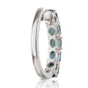 12.7MM Oval Blue Topaz Hoop Earrings 14K Best