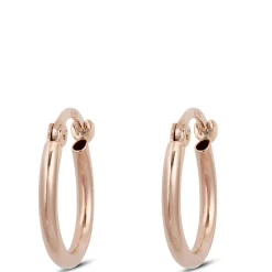 12MM Rose Gold Hoop Earrings 14K Discount