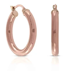 20MM Rose Gold Hoop Earrings 14K Hot