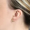 15MM Small "J" Hoop Earrings 14K Sale