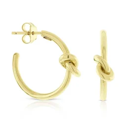 Toscano 20MM Love Knot Hoop Earrings 14K Online