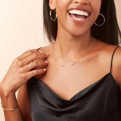 40MM Tube Hoop Earrings, 14K Yellow Gold Online