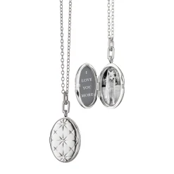 Monica Rich Kosann Oval Mosaic Locket, Sterling Silver Discount