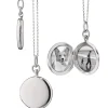 Monica Rich Kosann Slim "Quinn" Locket Necklace, Sterling Silver New