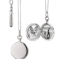 Monica Rich Kosann Slim "Quinn" Locket Necklace, Sterling Silver New