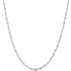 Moon Cut Oval Bead Necklace, 14K White Gold Hot