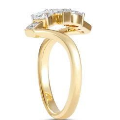 Multi-Shape Diamond Ring, ⅔ Total Carat Weight, 14K Yellow Gold Outlet
