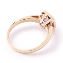 Octagon Amethyst Ring, 14K Yellow Gold Hot
