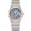 Omega Constellation Steel ‑ Sedna™ Gold on Steel ‑ Sedna™ Gold Blue Dial Watch, 28mm New