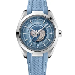 Omega Seamaster Aqua Terra 150M Steel on Rubber Strap Blue Dial Watch, 43mm