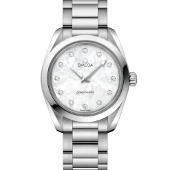 Omega Seamaster Aqua Terra Steel on Steel White Dial Watch, 28mm New