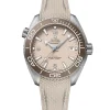 Omega Seamaster Planet Ocean 600M Steel on Rubber Strap Linen Dial Watch, 43.5mm Best