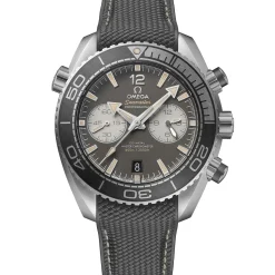 Omega Seamaster Planet Ocean Steel on Rubber Strap Grey Dial Watch, 45.5mm New