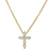 Opal Cross Pendant, 14K Yellow Gold Outlet