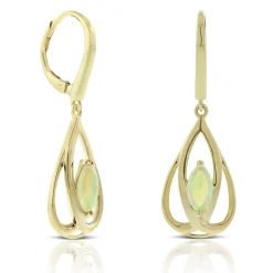 Opal Open Pear Drop Earrings 14K Online