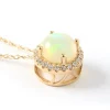 Opal Pendant Necklace, 14K Yellow Gold Online