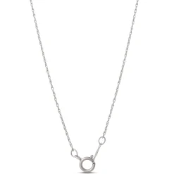 Oval Aquamarine Pendant Necklace, 14K White Gold Clearance