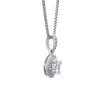 Oval Cluster Diamond Pendant, 14K White Gold Discount