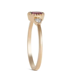 Oval Cut Amethyst and Diamond Ring, 14K Yellow Gold Online