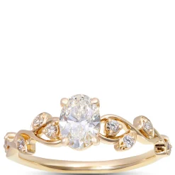 Oval Diamond Engagement Ring, ¾ Carat, 14K Yellow Gold Clearance