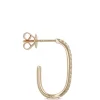 Oval Diamond Hoop Earrings, 14K Yellow Gold Online