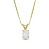 Oval Diamond Pendant, ⅓ Carat Total Weight, 14K Yellow Gold Discount
