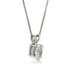 Oval Diamond Pendant, ½ Carat Total Weight, 14K White Gold New