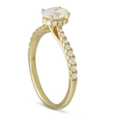 Oval Diamond Ring in 14K Yellow Gold Sale